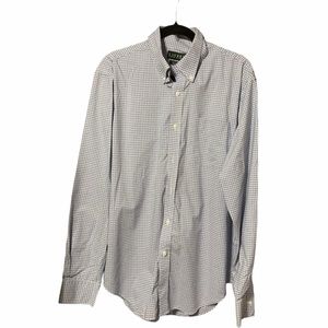 Lauren Ralph Lauren mens classic fit long sleeve button down blue plaid …